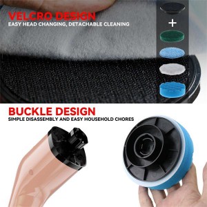 Cordless Electric Spin Scrubber Powerful Cleaning Brush with 7 Replaceable Brush Heads 2 Adjustable Speeds, 3 Size Handle for Home Floor Kitchen Bathroom Tub-Rose Golded