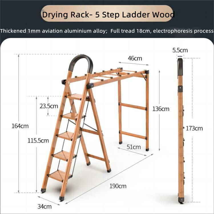 Drying Rack-Five step wood
