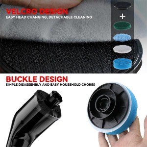 Cordless Electric Spin Scrubber Powerful Cleaning Brush with 7 Replaceable Brush Heads 2 Adjustable Speeds, 3 Size Handle for Home Floor Kitchen Bathroom Tub-Black